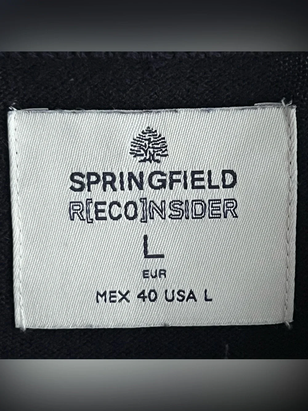 Springfield Men’s Colorblock Crew Neck Sweater Navy & Blue Cotton Size Large
